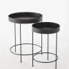 RETIF Tables Rondes Metal Noir Mat O30 X H45Cm + O40 X H50Cm Outlet