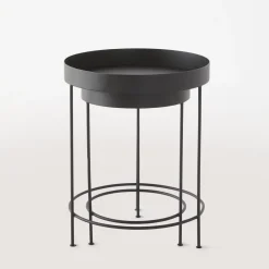 RETIF Tables Rondes Metal Noir Mat O30 X H45Cm + O40 X H50Cm Outlet