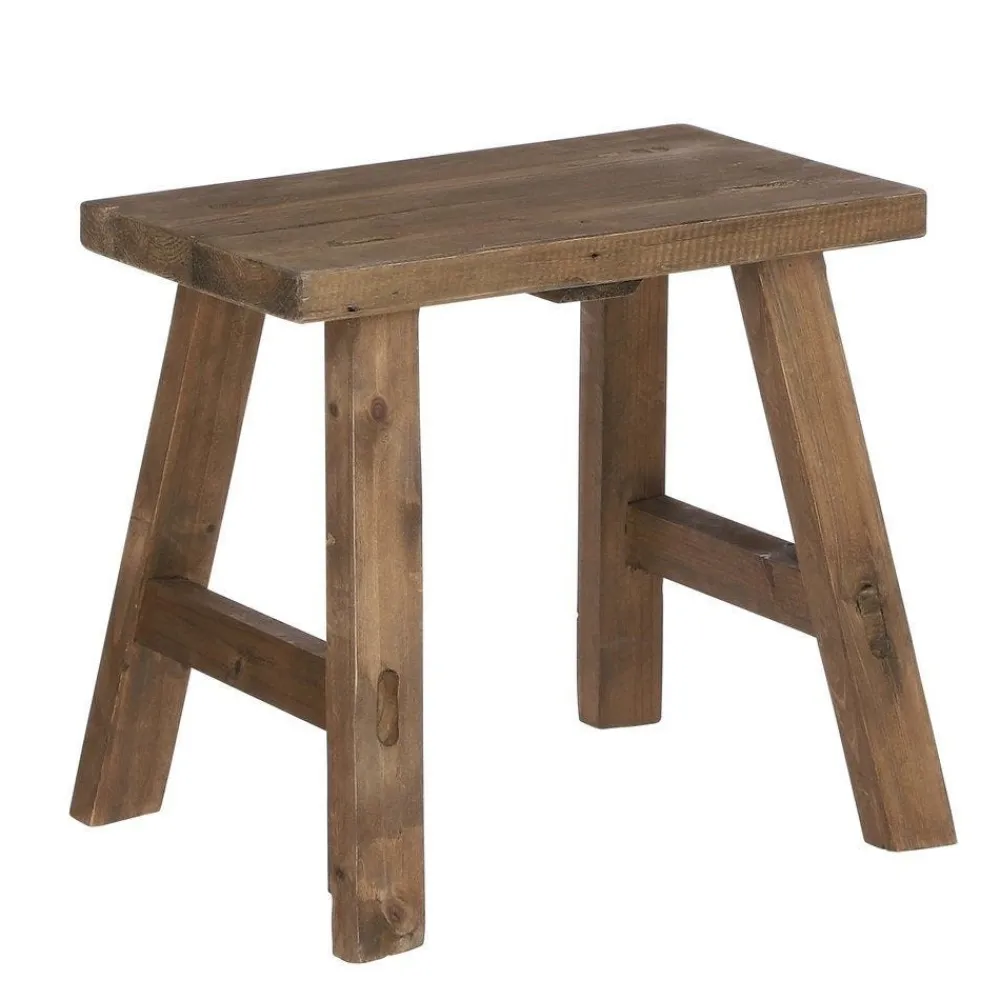 RETIF Tabouret En Bois Recycle L38 X P28 X H34Cm Flash Sale