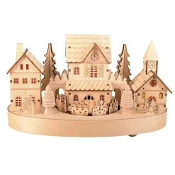 RETIF Village & Train Bois Led Rgb - 27,50 Cm Online