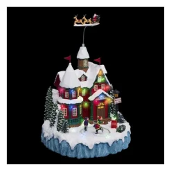 RETIF Village De Noel Lumineux Anime Et Musical La Maison Du Pere Noel Store