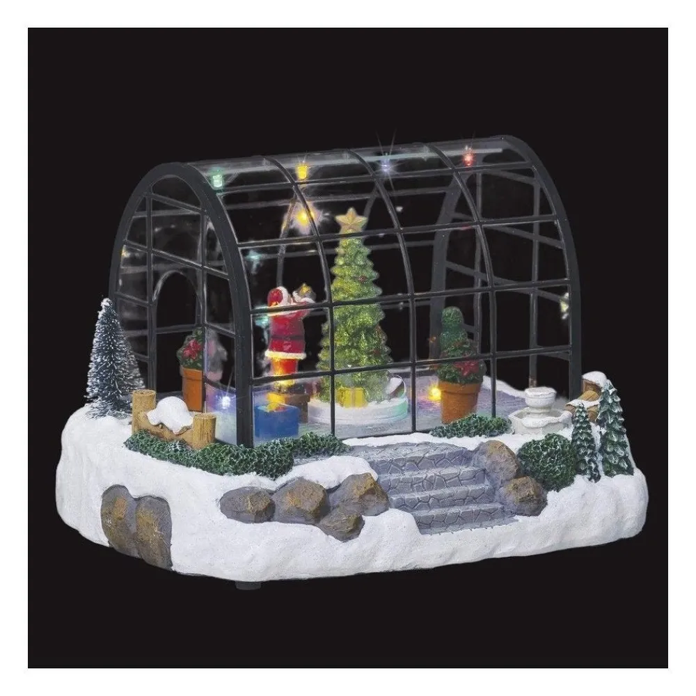 RETIF Village De Noel Lumineux Et Anime La Serre Du Pere Noel Shop