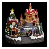 RETIF Village De Noel Lumineux Anime Et Musical Chateau Manoir Du Pere Noel Clearance