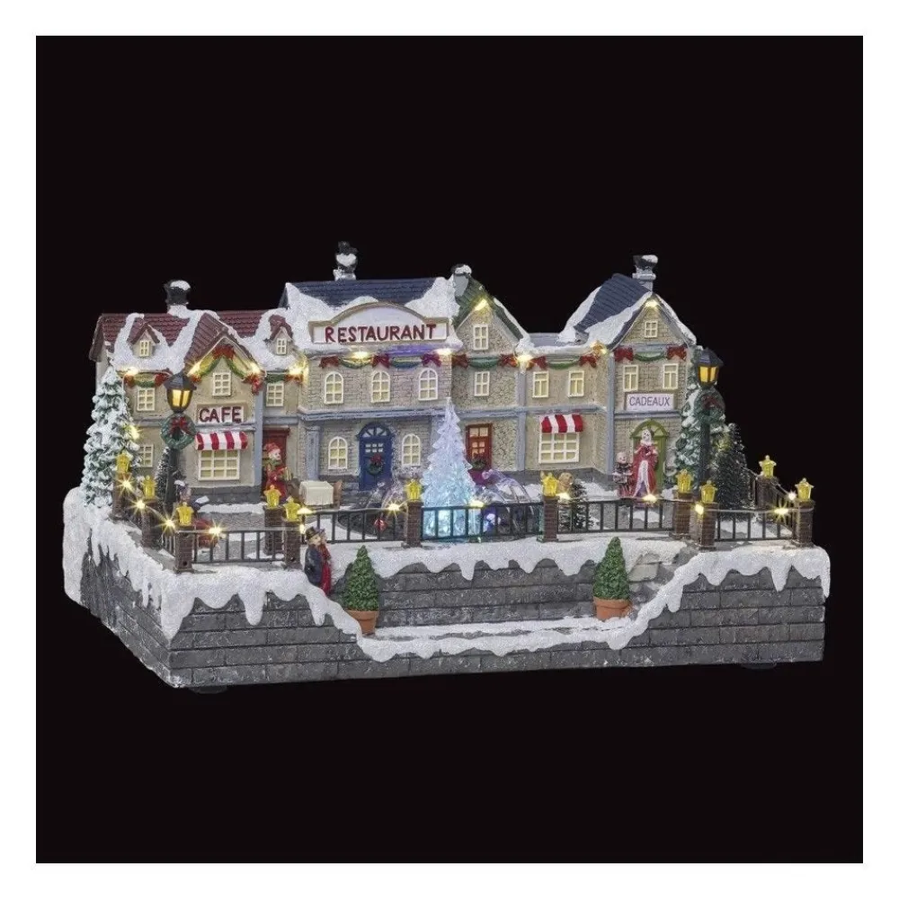 RETIF Village De Noel Lumineux Et Anime Fontaine A Eau Du Centre Ville Cheap