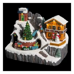 RETIF Village De Noel Lumineux Anime Et Musical Scene De Vie Autour Du Chalet Outlet