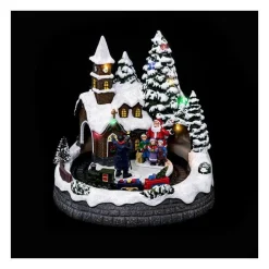 RETIF Village De Noel Lumineux Et Anime Train Du Pere Noel Online