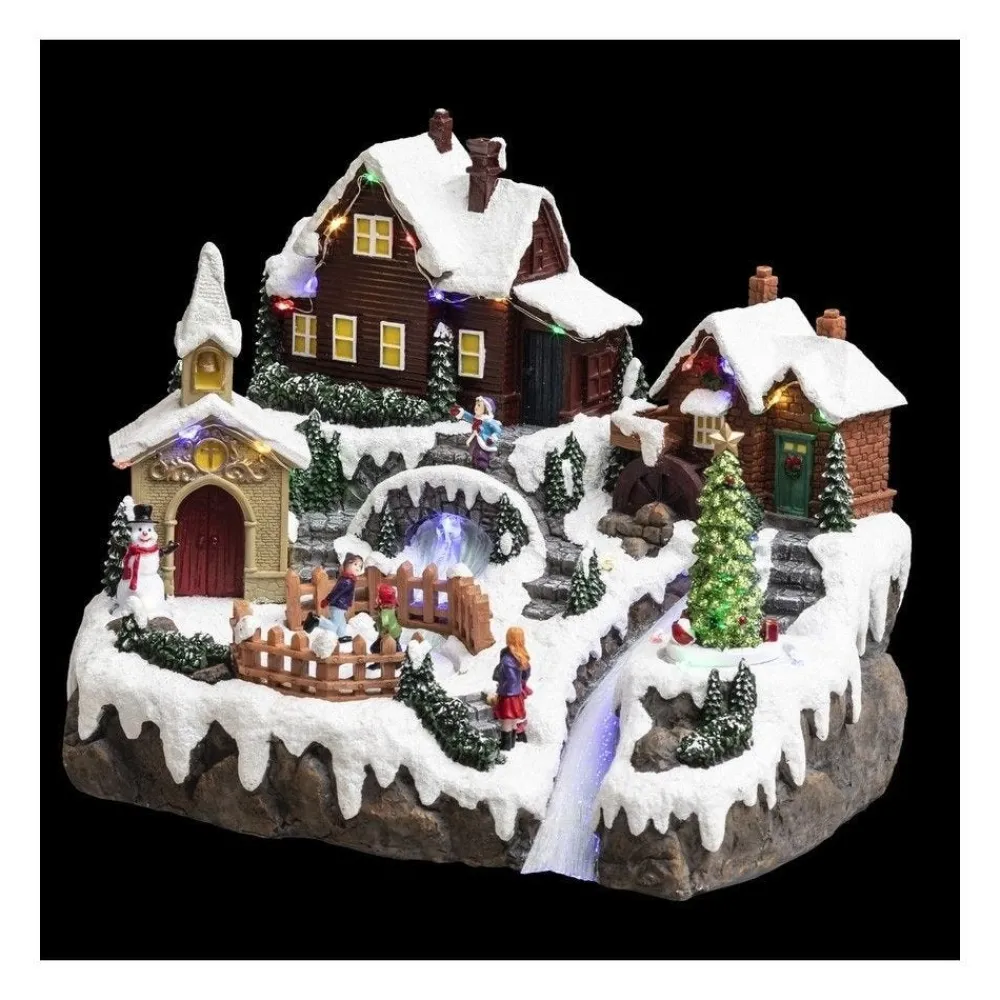 RETIF Village De Noel Lumineux Et Anime Effervescence Autour Du Lac Gele Online