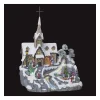RETIF Village De Noel Lumineux Et Anime Eglise Avec Cascade En Fibre Optique New