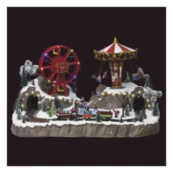 RETIF Village De Noel Lumineux Anime Et Musical Grande Fete Foraine Fashion
