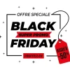 RETIF Vitrophanie Cadre Black Friday Rouge Et Noir Sale
