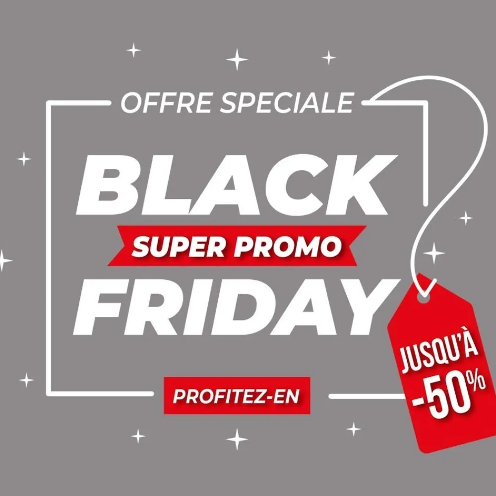 RETIF Vitrophanie Cadre Black Friday Rouge Et Blanc Cheap
