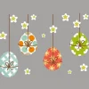 RETIF Vitrophanie Frise D'Oeufs Suspendus Et Fleurs - 68 X 96,3 Cm Discount