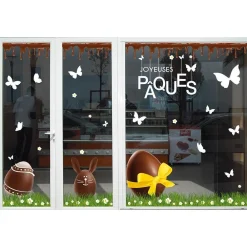 RETIF Vitrophanie Oeuf Lapin Et Oeuf Decore Choco - 70 X 100 Cm Outlet