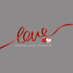 RETIF Vitrophanie Petit Ruban Love Joyeuse Saint Valentin 22,8X68Cm Hot