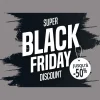 RETIF Vitrophanie Texte Black Friday Grunge Noir Et Blanc Best
