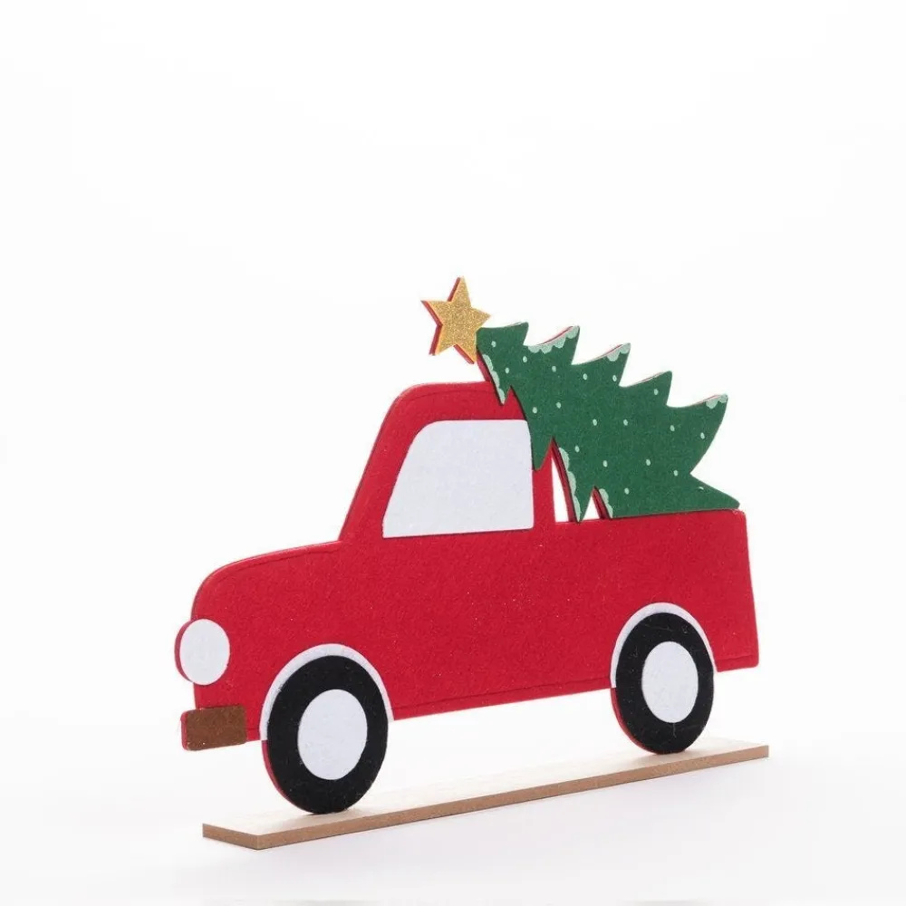 RETIF Voiture En Tissu Avec Sapin De Noel L 58 X H 37 Cm Hot