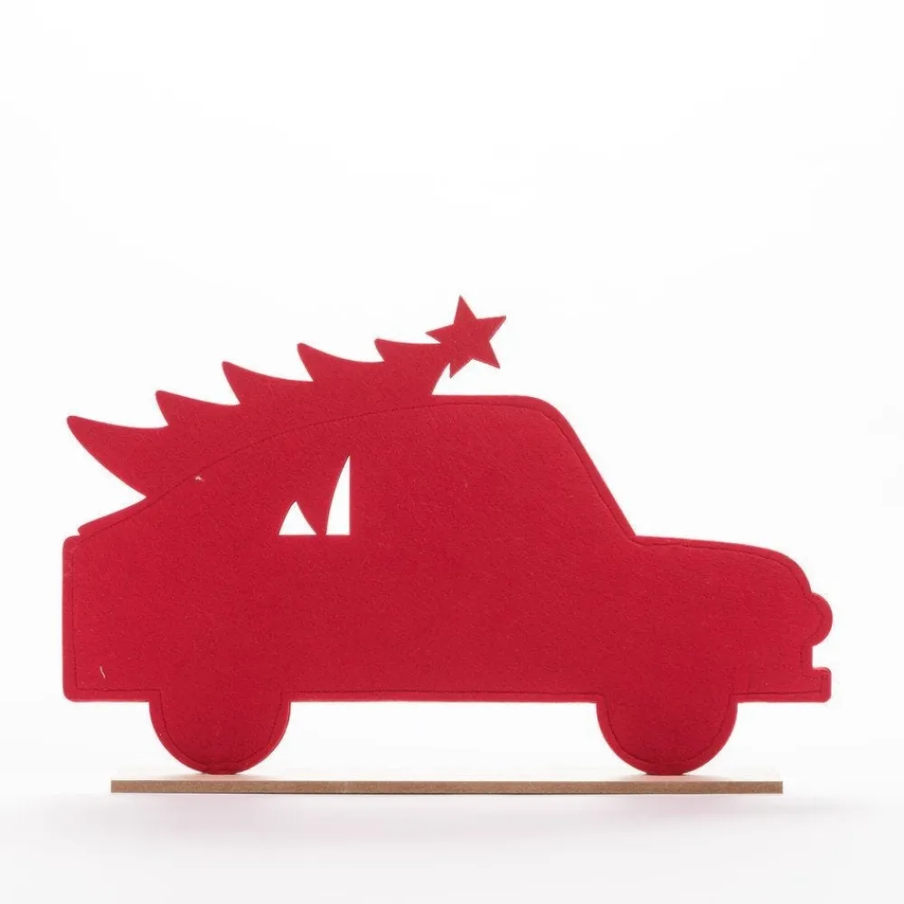 RETIF Voiture En Tissu Avec Sapin De Noel L 58 X H 37 Cm Hot